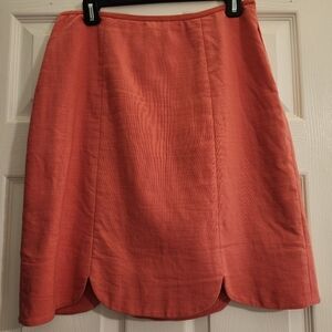 Nic + Zoe Coral Scallop Skirt Size 8